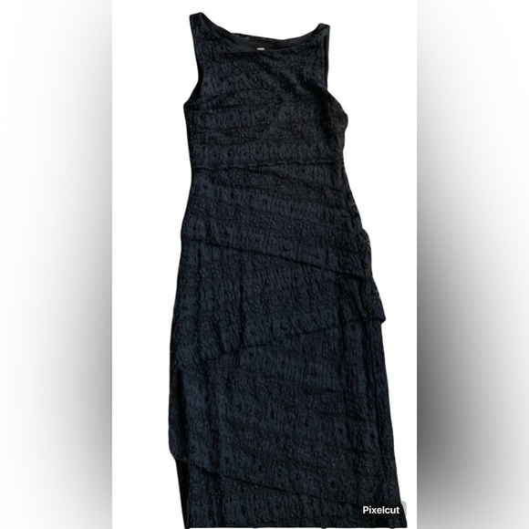 Little black Dress Anthropologie Bailey 44 Ines Column Lace Dress small - Picture 8 of 9